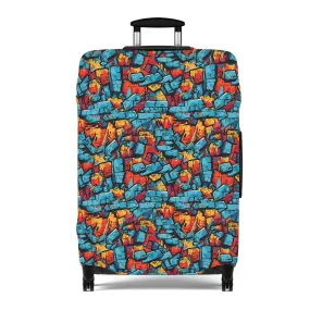 3D Brick Wall Graffiti Design  - Luggage Protector and Cover 3 Sizes