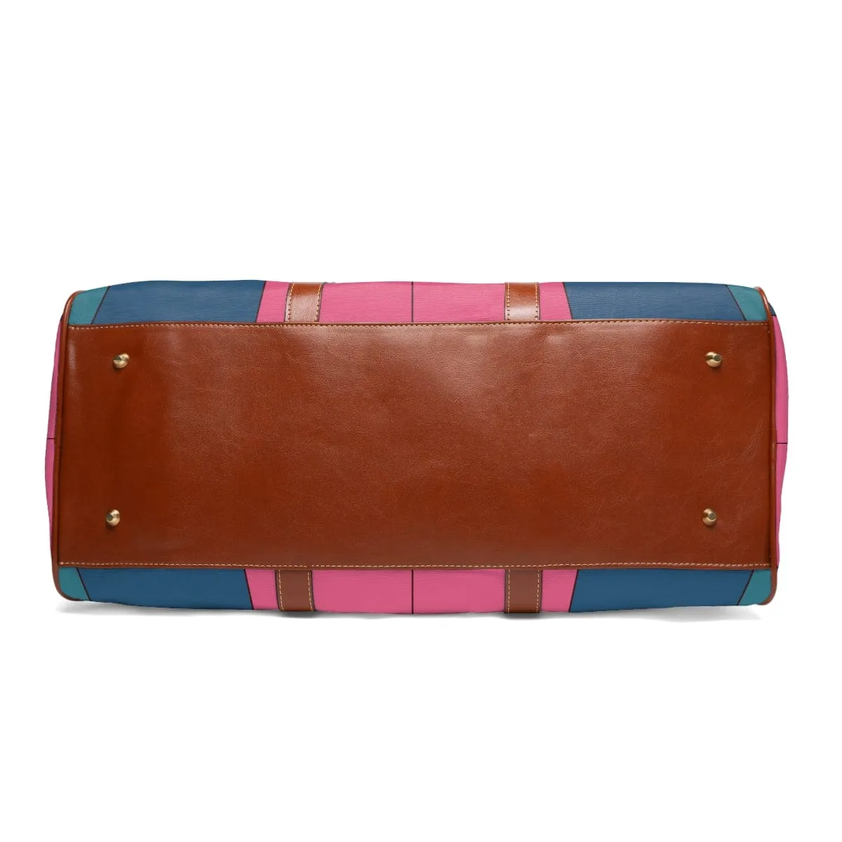 70's Retro Waterproof Travel Bag, Pink, Blue, Yellow Flower Power, Hippie, Diaper Bag, Overnight Bag, Weekend, Carry On