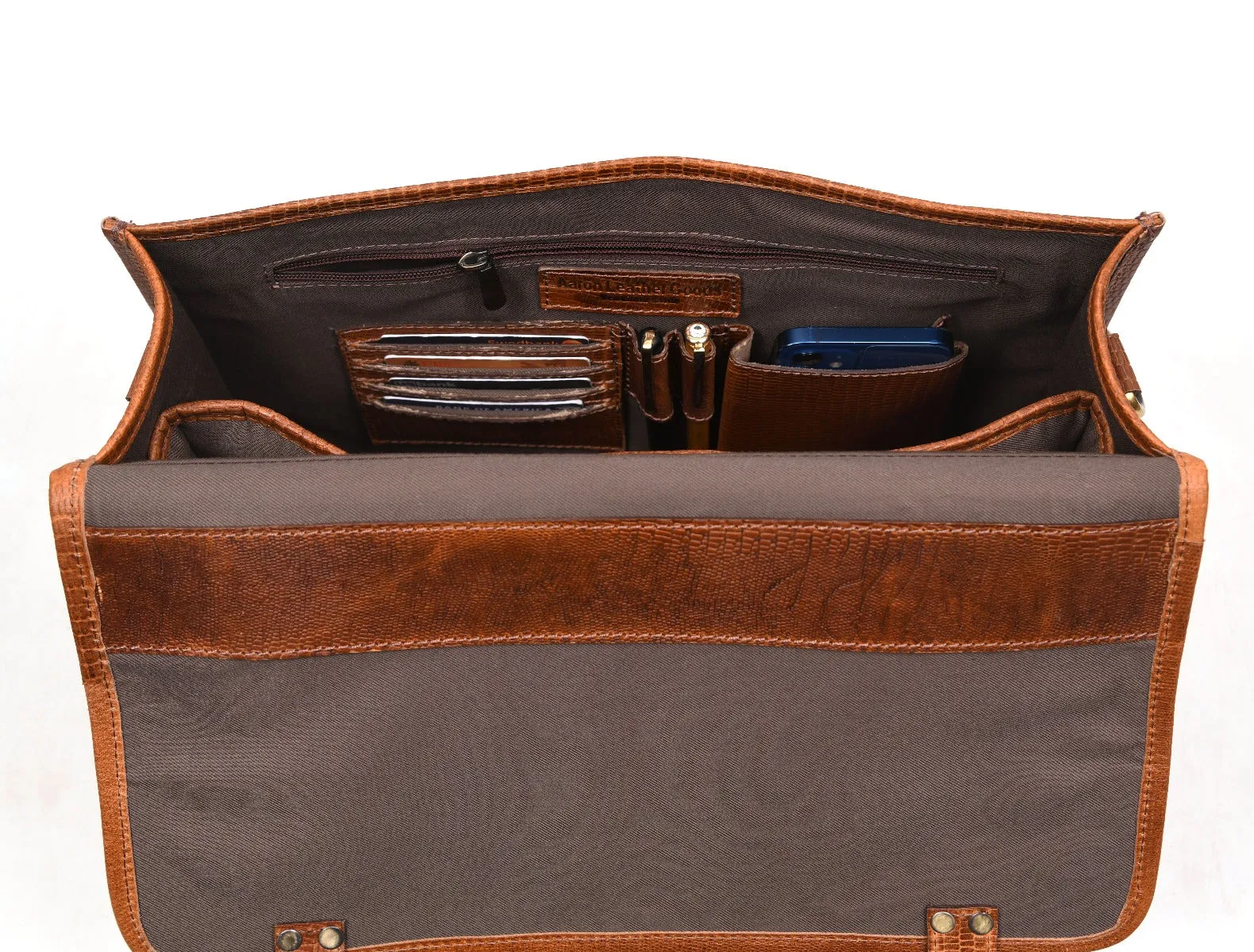 Ancona Leather Office Bag 15" - Gingerbread