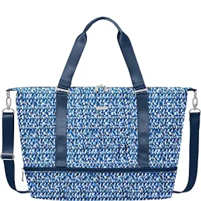 Baggallini Expandable Carry On Duffel, Blue Prism, One Size