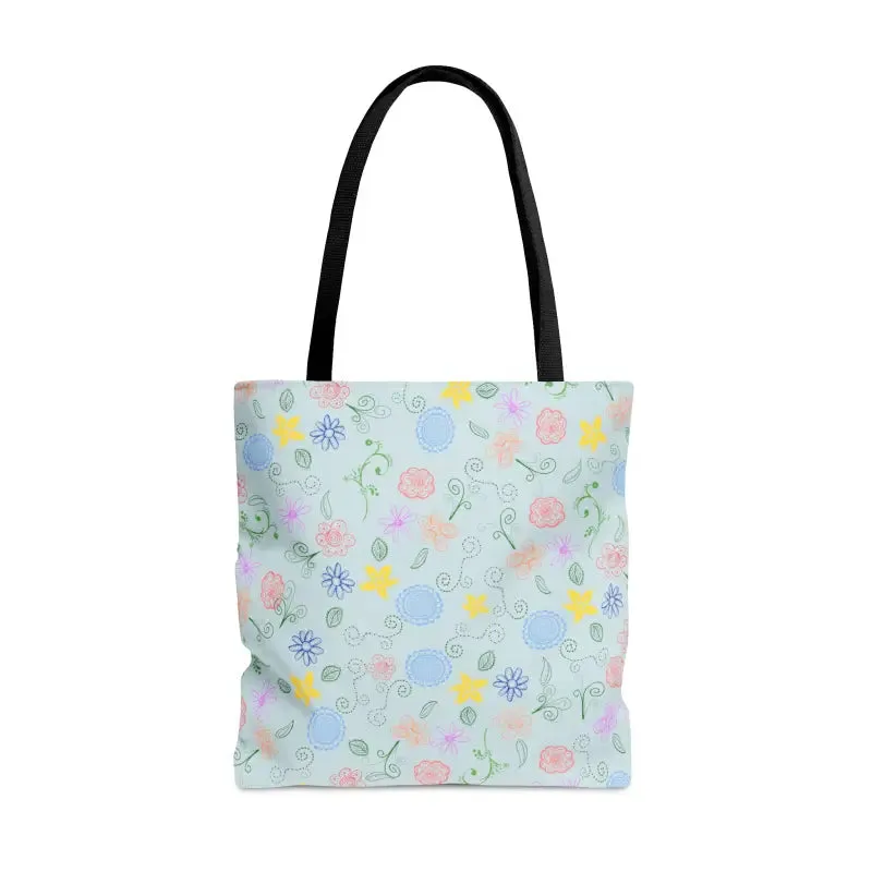 Bloominbrilliant Blue Floral Tote Bag Summer Fun