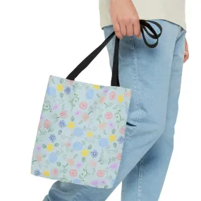Bloominbrilliant Blue Floral Tote Bag Summer Fun