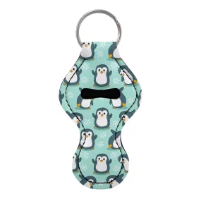 BYCHECAR Penguin Chapstick Holder Keychain for Kids Key Chain Chapstick Holders Cute Small Gifts Girls Lip Balm Holder for Lipstick, Stocking Stuffers Lippy Clip