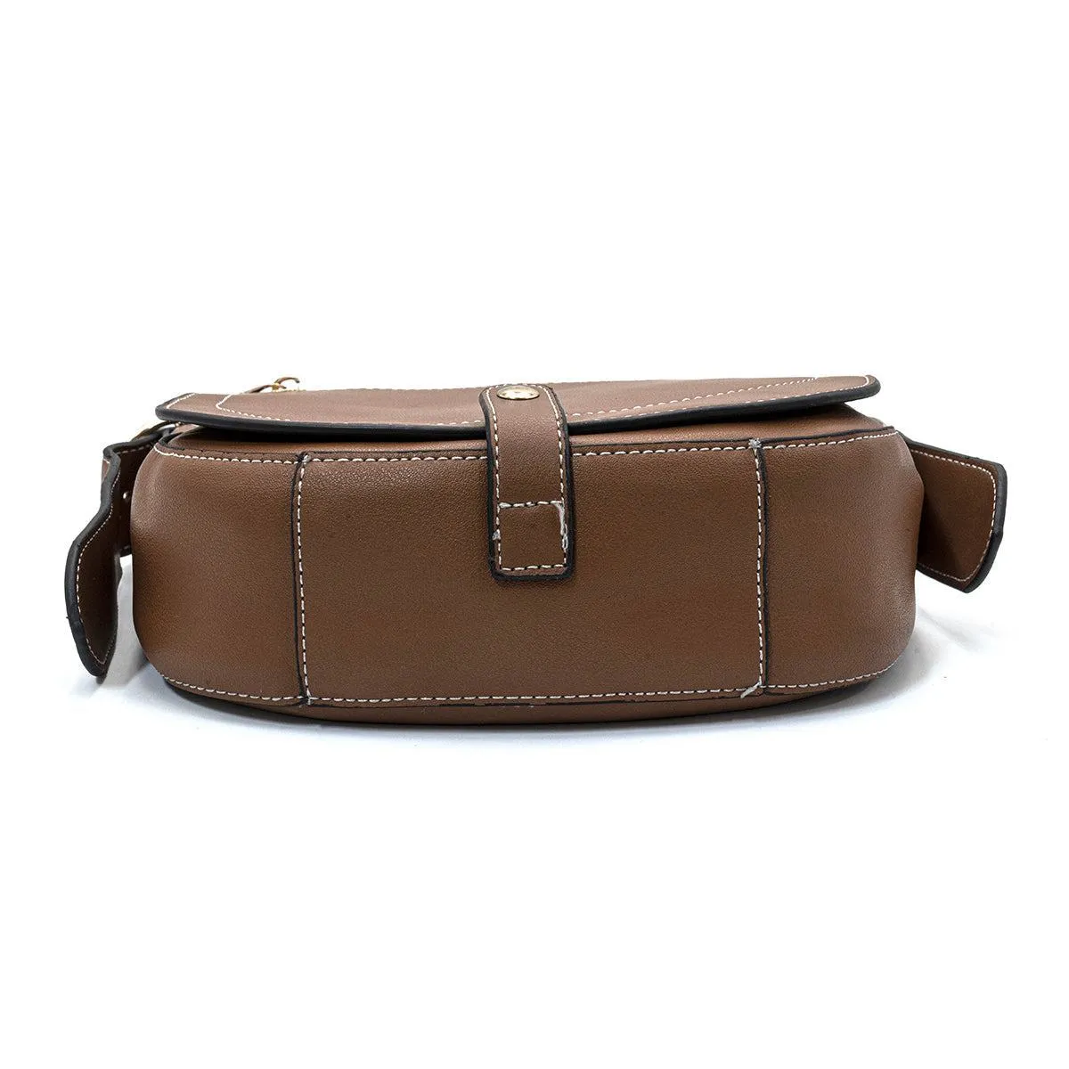 Carpisa Flap Shoulder Bags Leather Brown Colour For Women
