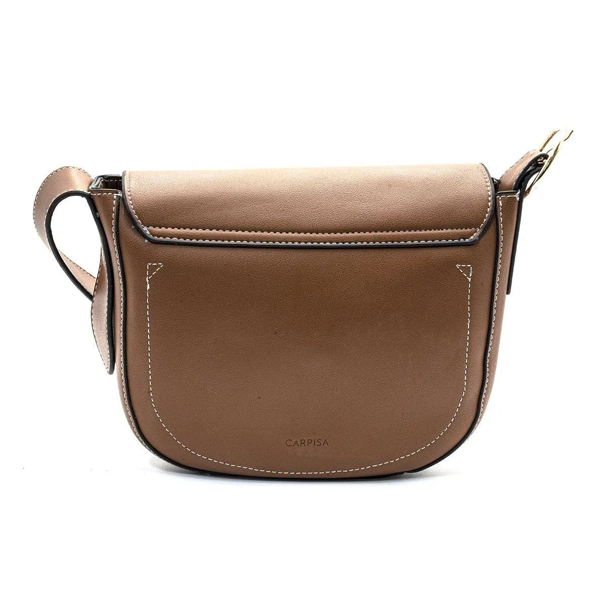 Carpisa Flap Shoulder Bags Leather Brown Colour For Women