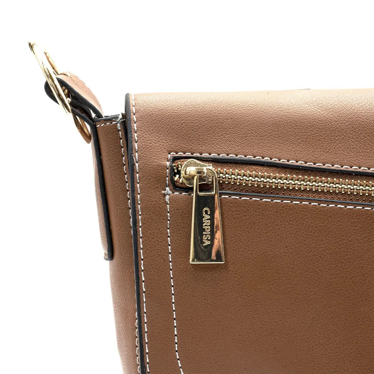 Carpisa Flap Shoulder Bags Leather Brown Colour For Women