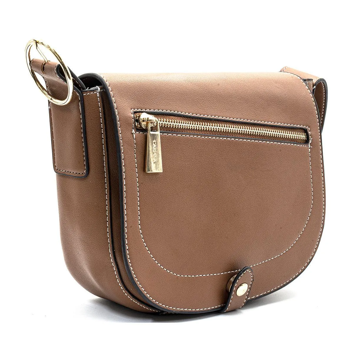 Carpisa Flap Shoulder Bags Leather Brown Colour For Women