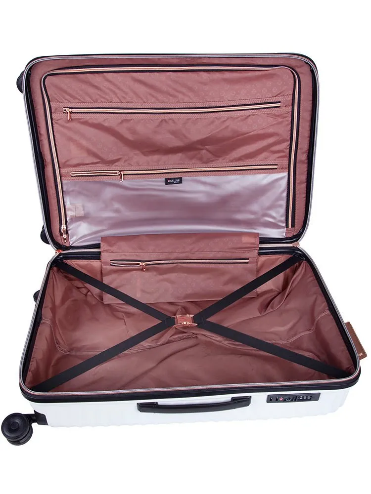 Cellini Allure 3 Piece Luggage Set | White