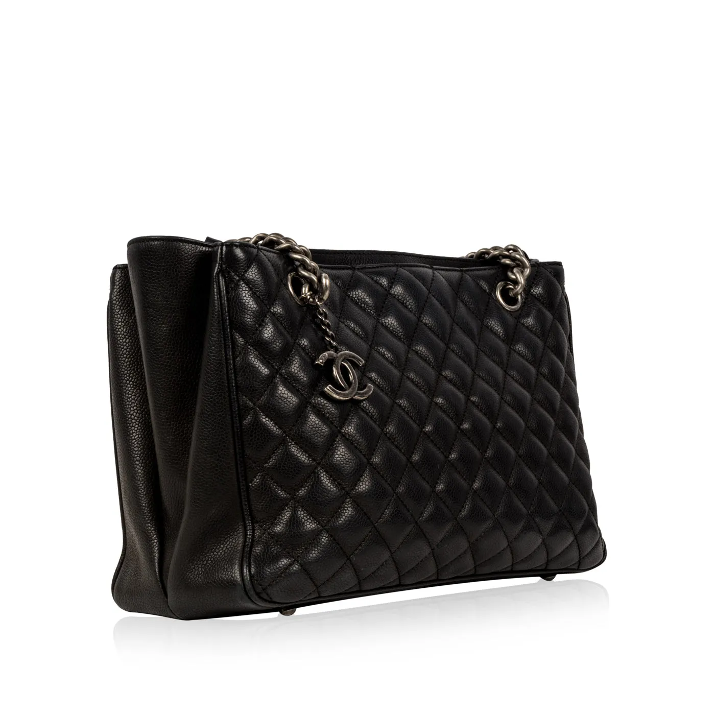 Chain Tote - Black - Caviar