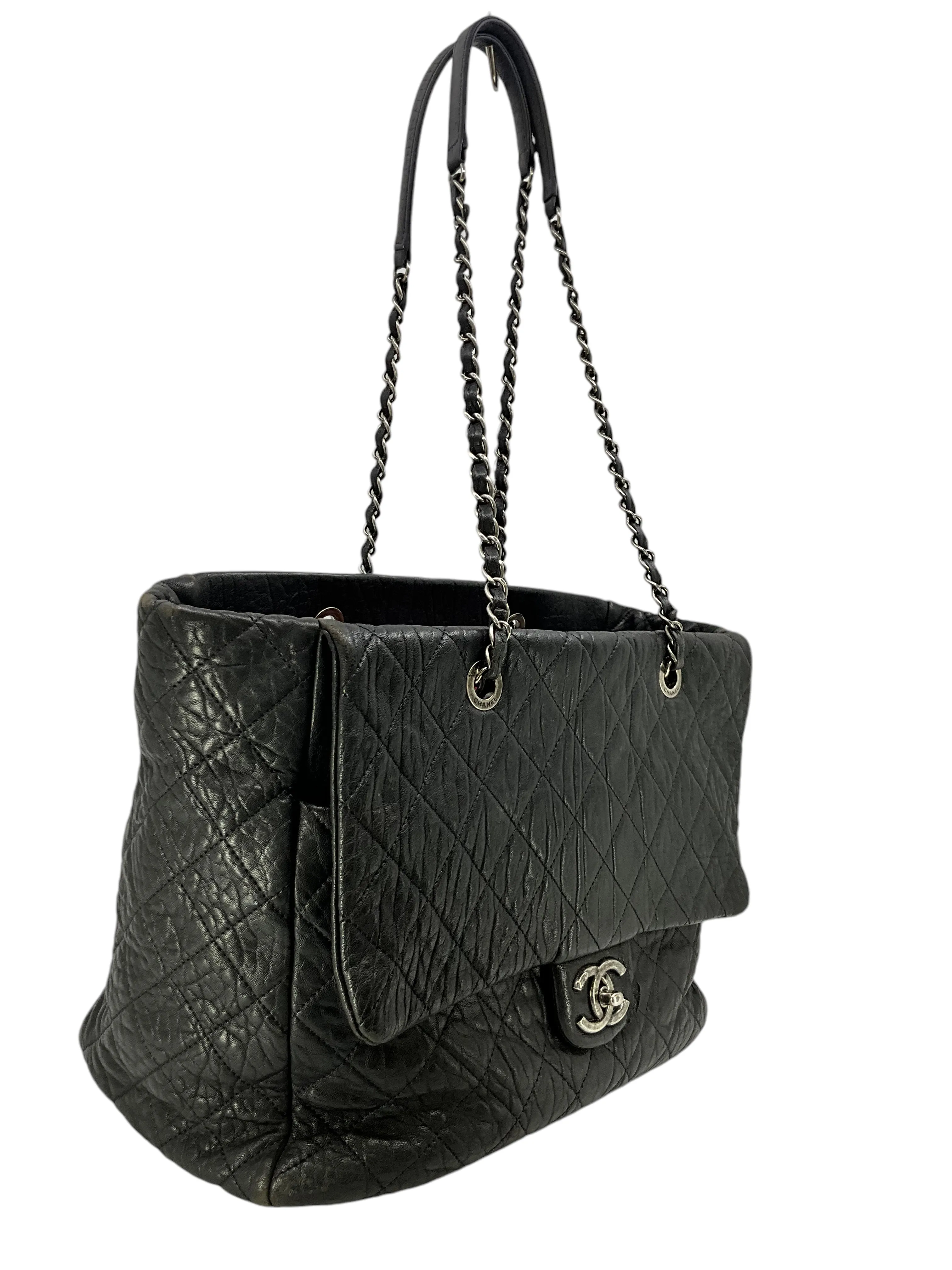 CHANEL Quilted Calfskin Large Duo Tote