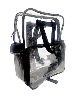 Clear Backpack with Cloth Bottom (CH-Y6005)