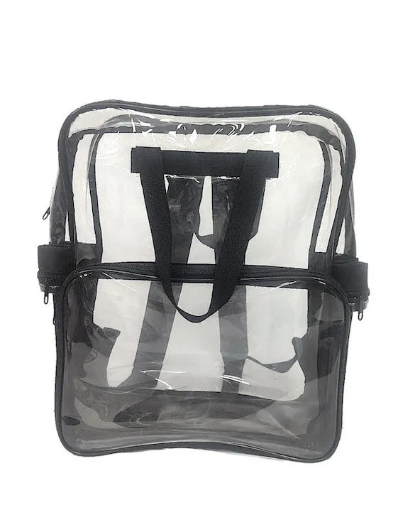 Clear Backpack with Cloth Bottom (CH-Y6005)