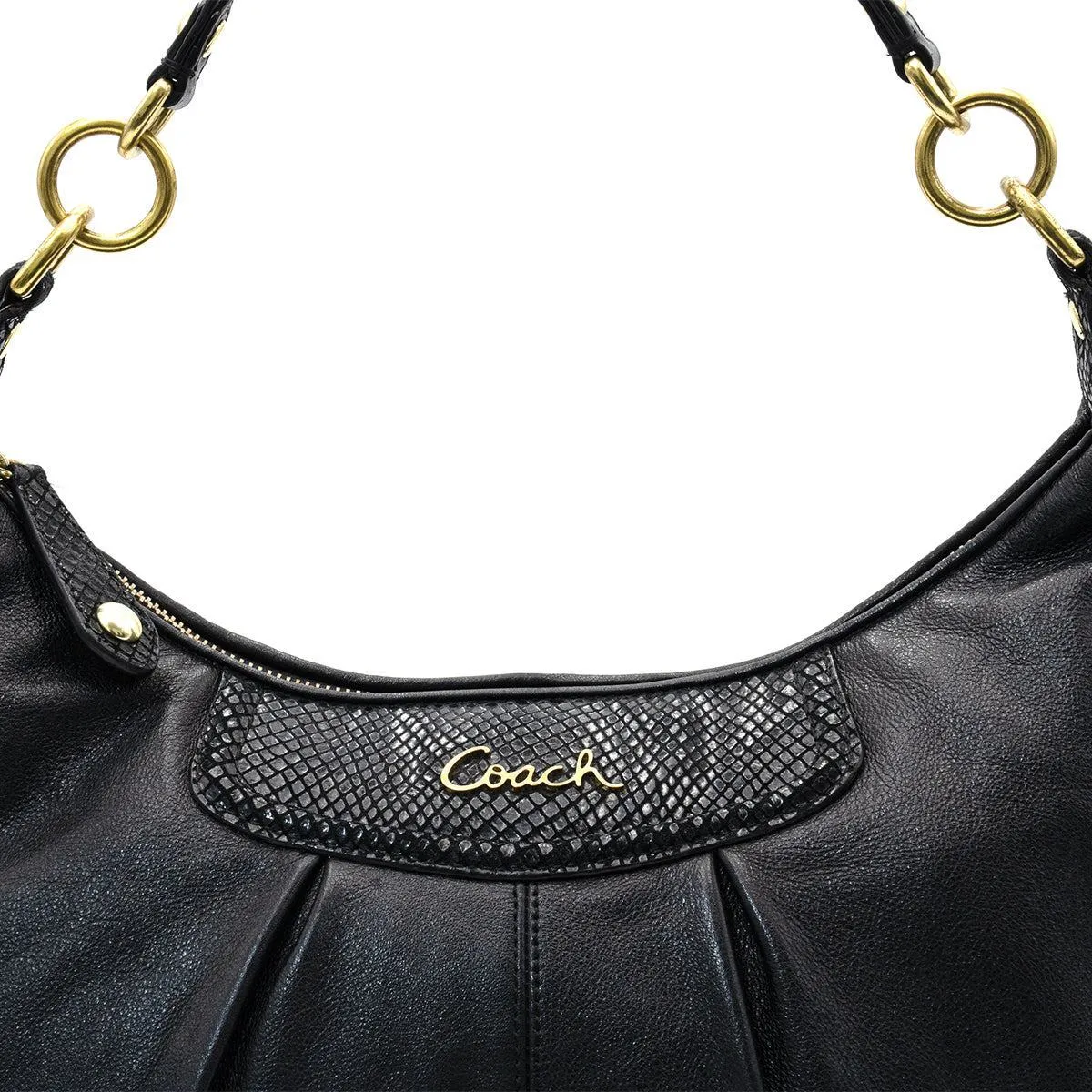 Coach Madison Ashley Hobo Bags Leather Black Colour For Women