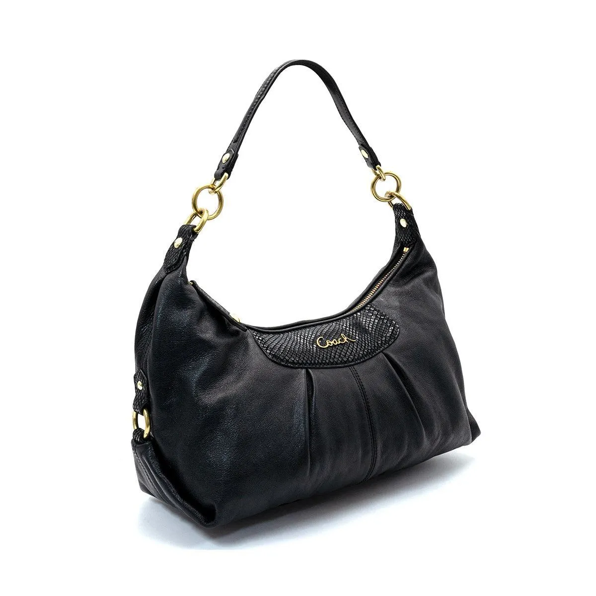 Coach Madison Ashley Hobo Bags Leather Black Colour For Women