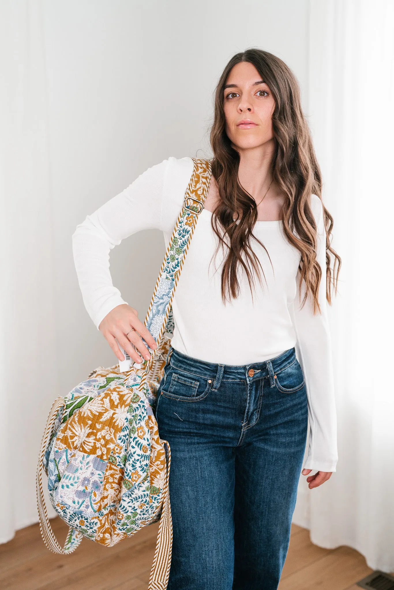 Coastline Patchwork Duffle Bag - Blue
