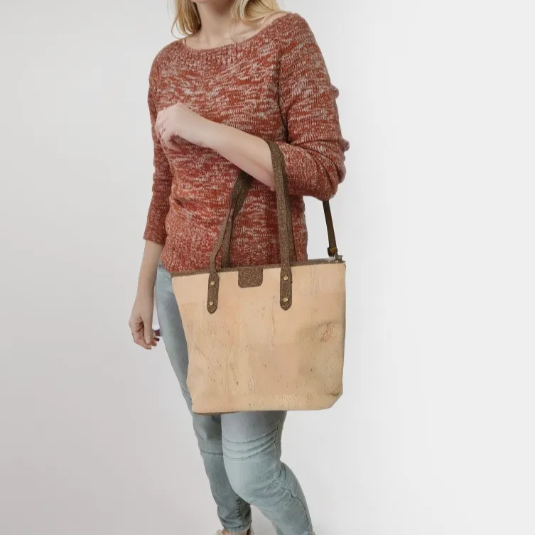 Cork Tote Bag - Spacious, Minimalist, and Sustainable BAG-2313
