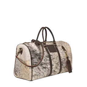 Corral Brown and White Hair On Duffle Bag D1297