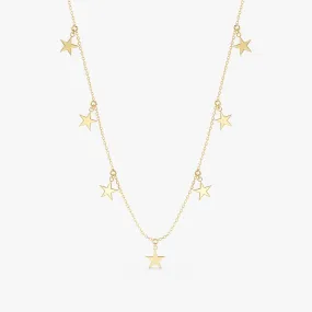 Dainty Star Drop Necklace, Stella