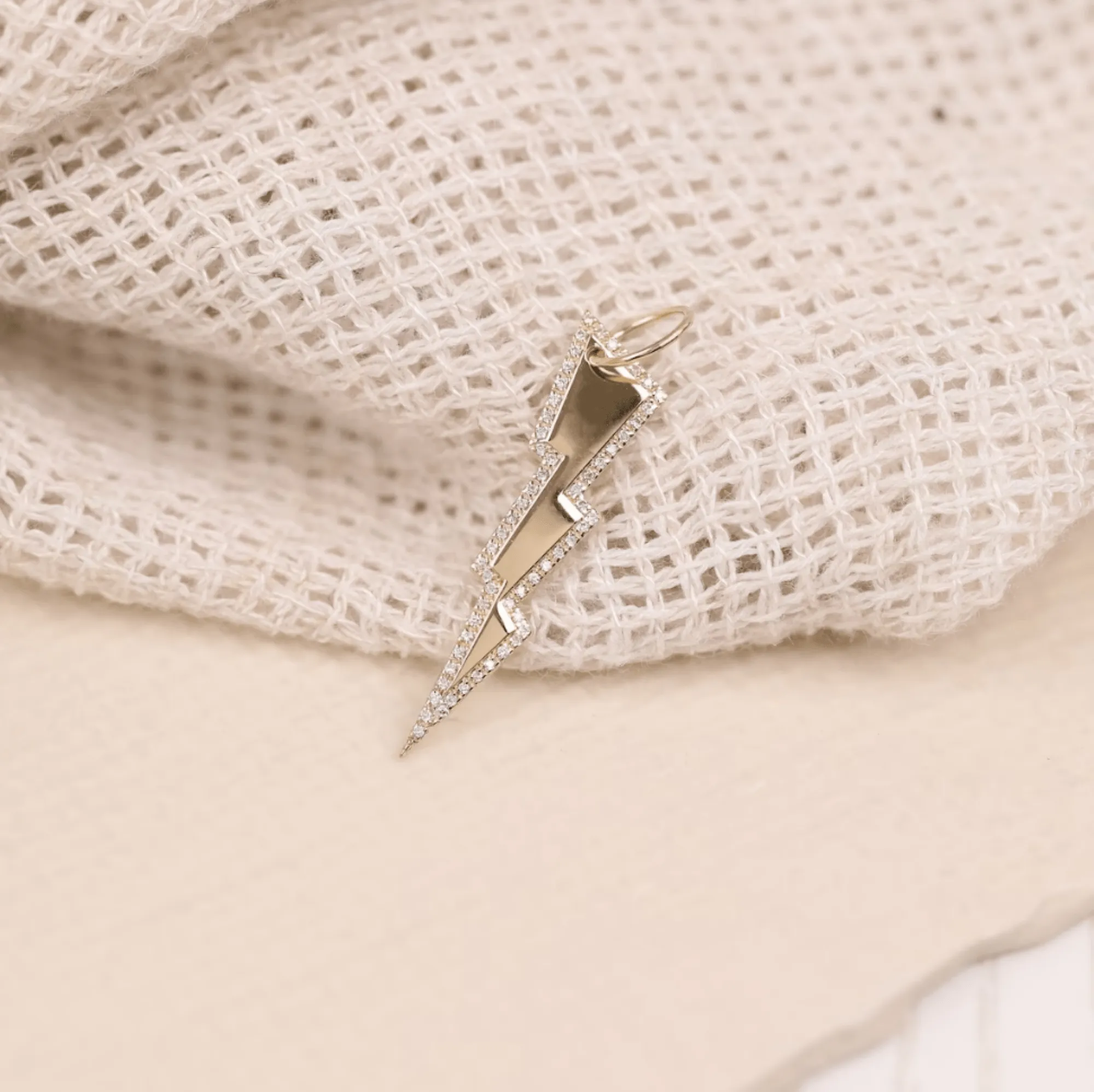 Diamond Lightning Bolt Charm, Electra
