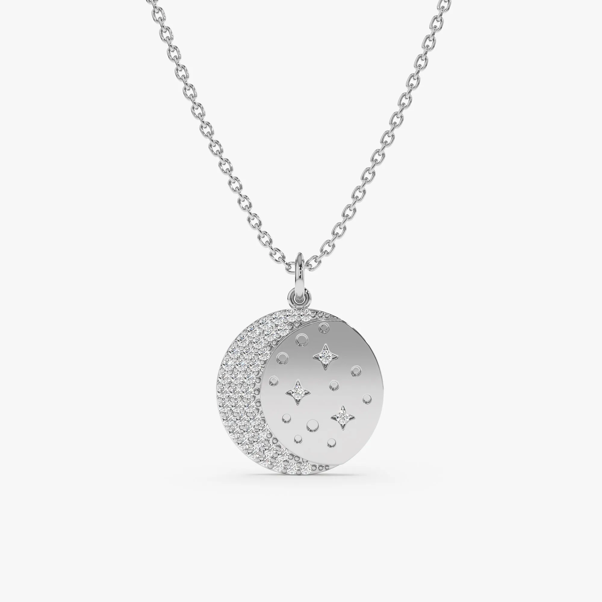 Diamond Moon & Stars Medallion, Astrid