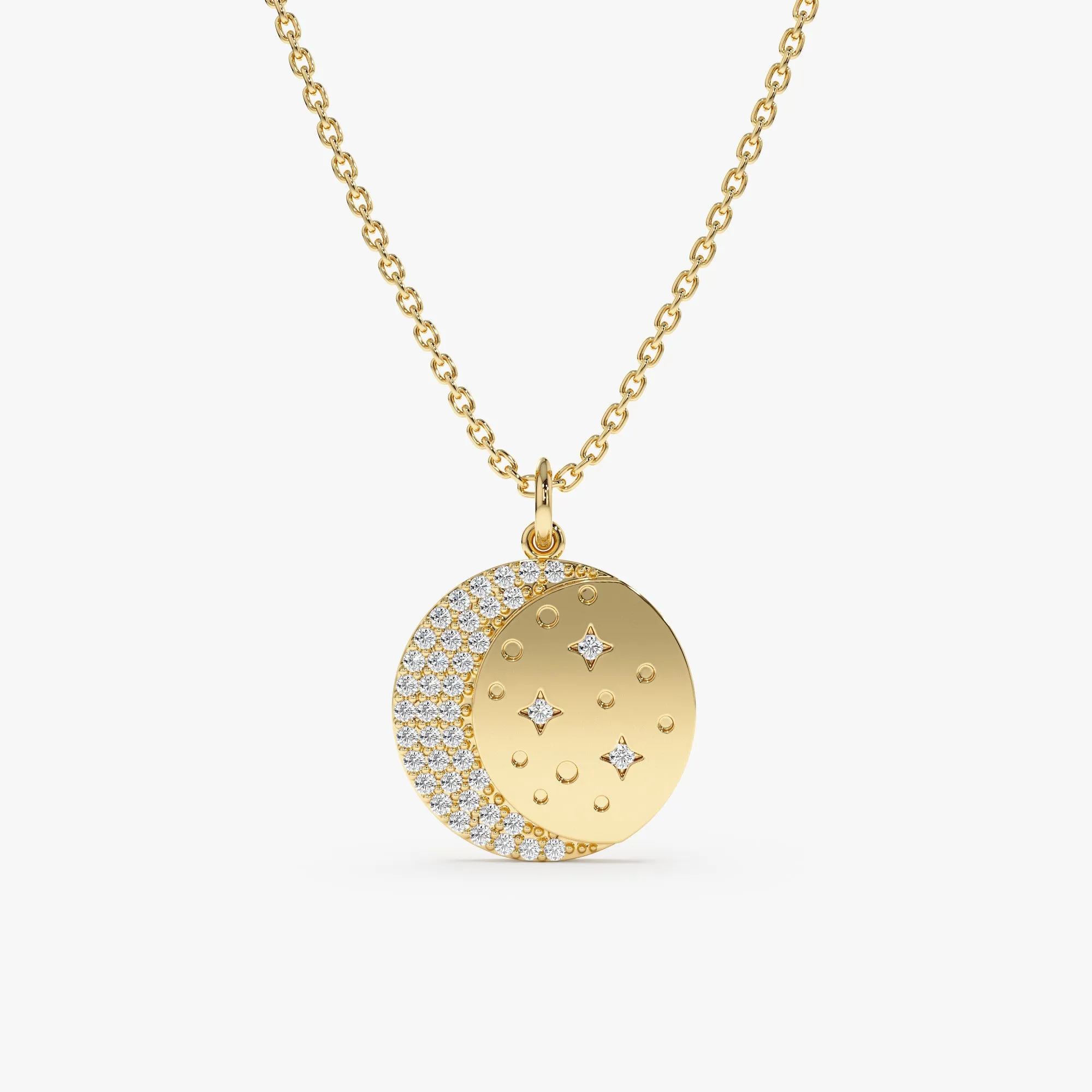 Diamond Moon & Stars Medallion, Astrid