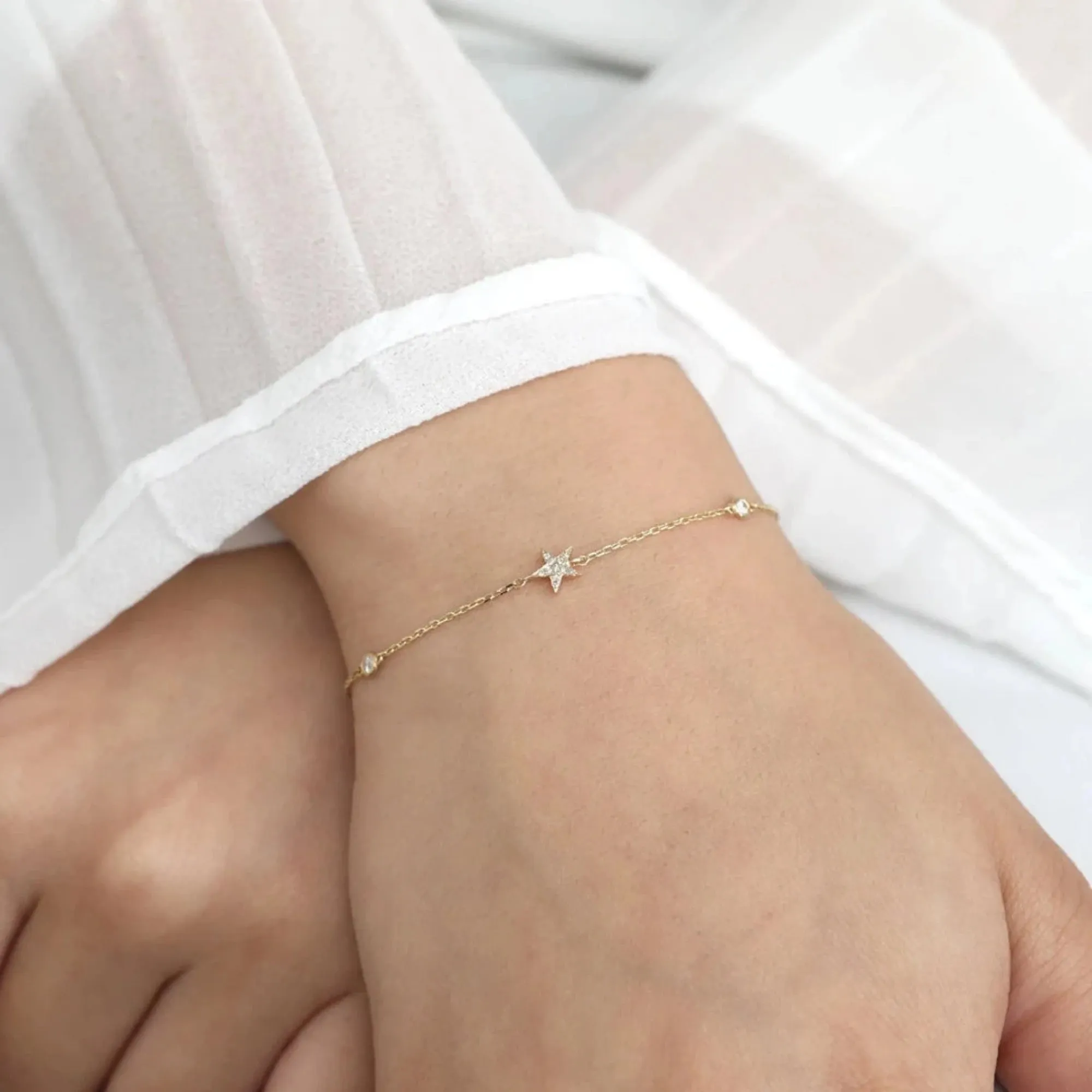 Diamond Star Station Bracelet, Polaris