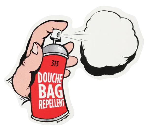 Douche Bag Repellent Sticker