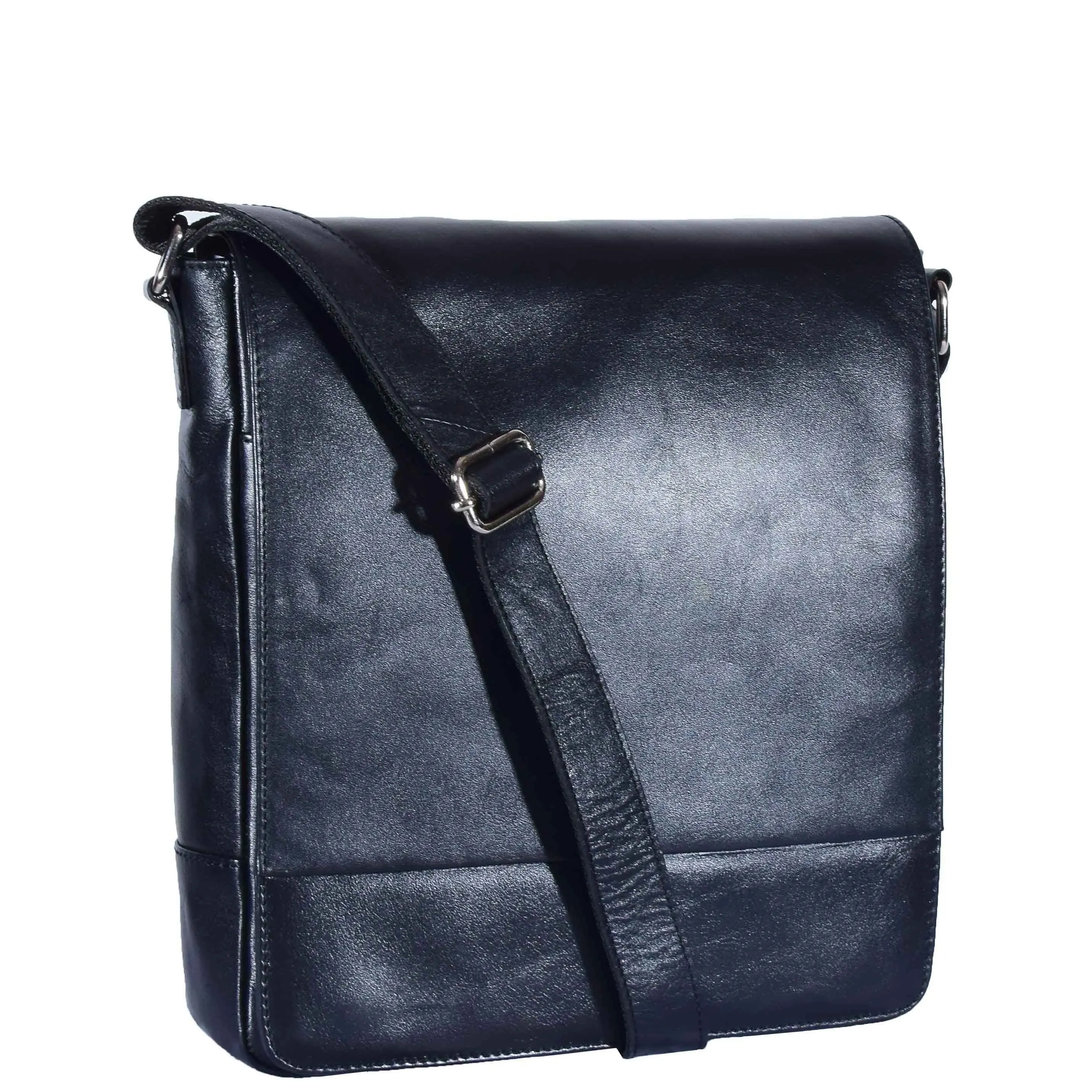 DR598 Men's Genuine Leather Travel Shoulder Cross Body Bag Black