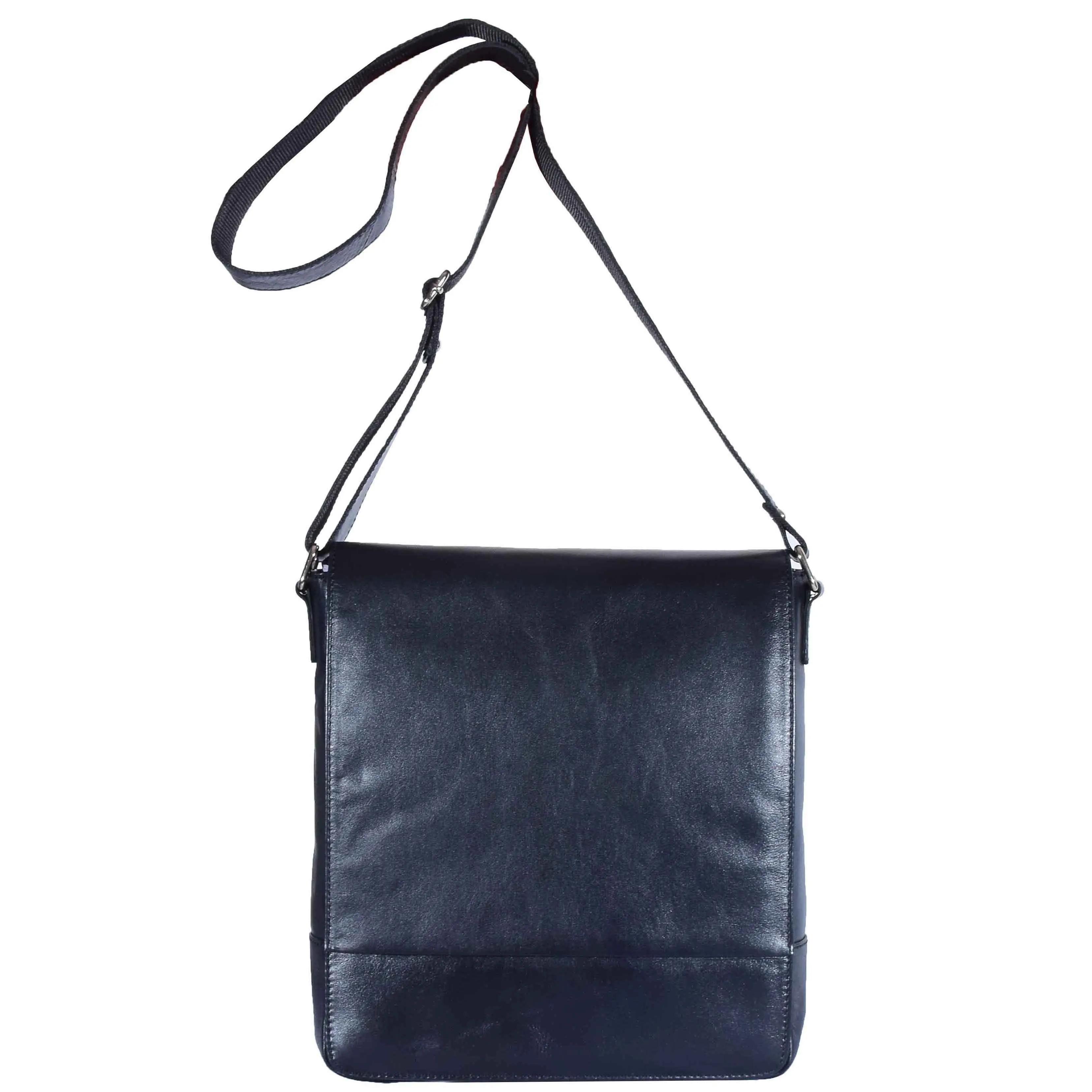DR598 Men's Genuine Leather Travel Shoulder Cross Body Bag Black