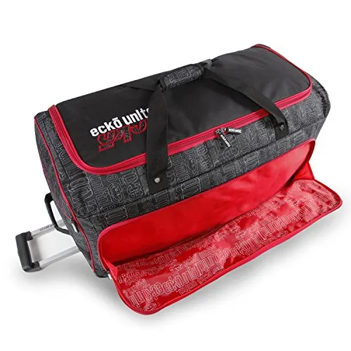 Ecko Unltd. 32 Inch Blacktop Rolling Duffel, Red/Black, One Size