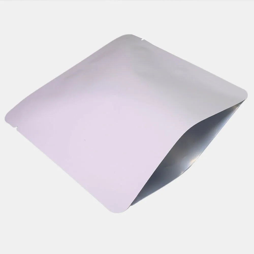 Eco Reusable Aluminum Mylar Food Packaging Bags Flat Open Top Pouches Heat Seal Storage Pouches W/Tear Notch