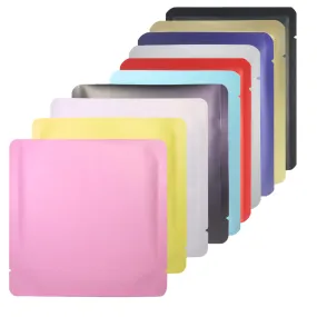 Eco Reusable Aluminum Mylar Food Packaging Bags Flat Open Top Pouches Heat Seal Storage Pouches W/Tear Notch