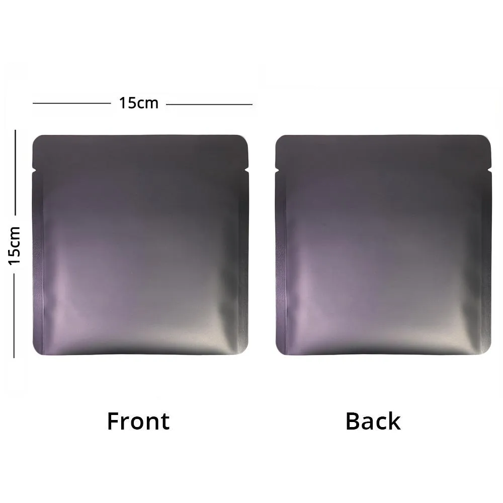 Eco Reusable Aluminum Mylar Food Packaging Bags Flat Open Top Pouches Heat Seal Storage Pouches W/Tear Notch