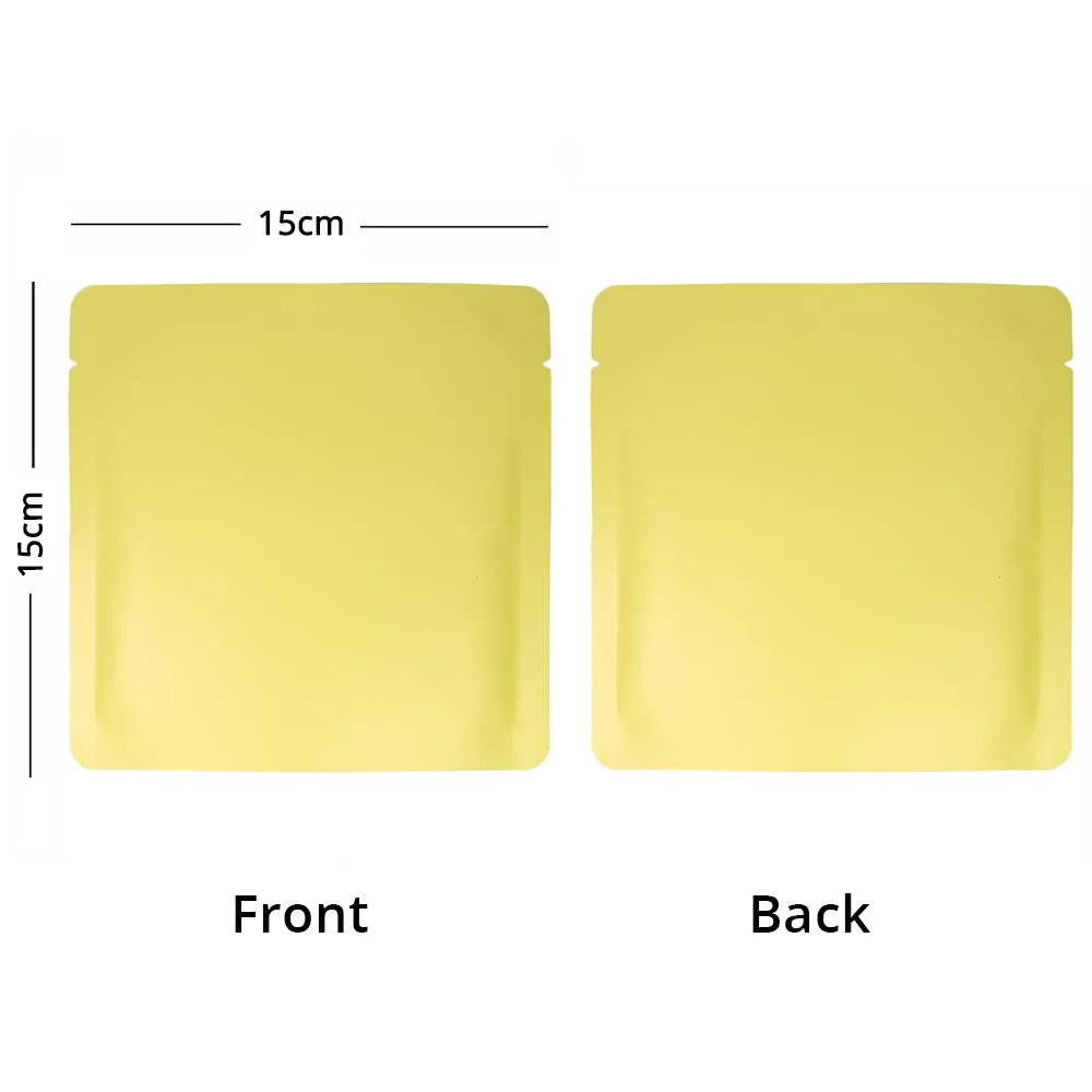 Eco Reusable Aluminum Mylar Food Packaging Bags Flat Open Top Pouches Heat Seal Storage Pouches W/Tear Notch