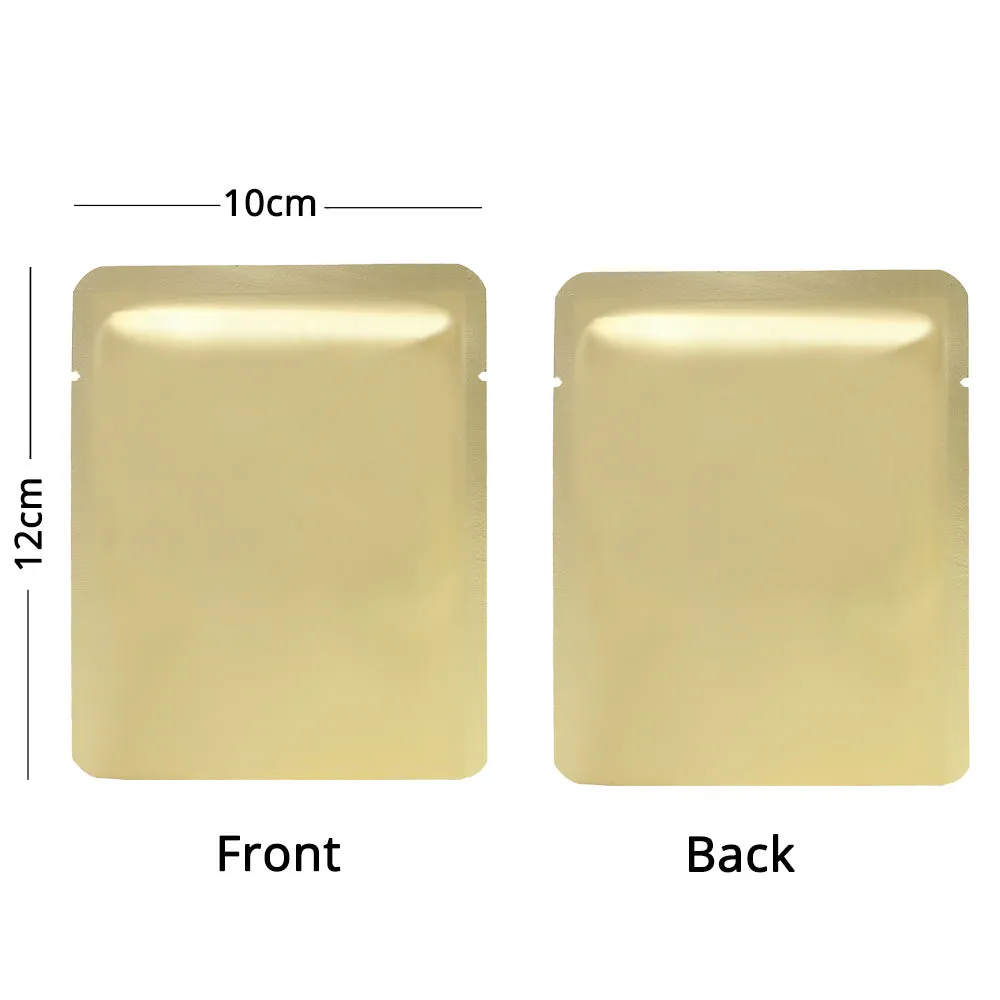 Eco Reusable Aluminum Mylar Food Packaging Bags Flat Open Top Pouches Heat Seal Storage Pouches W/Tear Notch