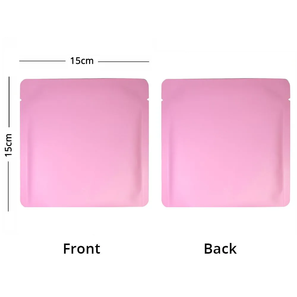 Eco Reusable Aluminum Mylar Food Packaging Bags Flat Open Top Pouches Heat Seal Storage Pouches W/Tear Notch