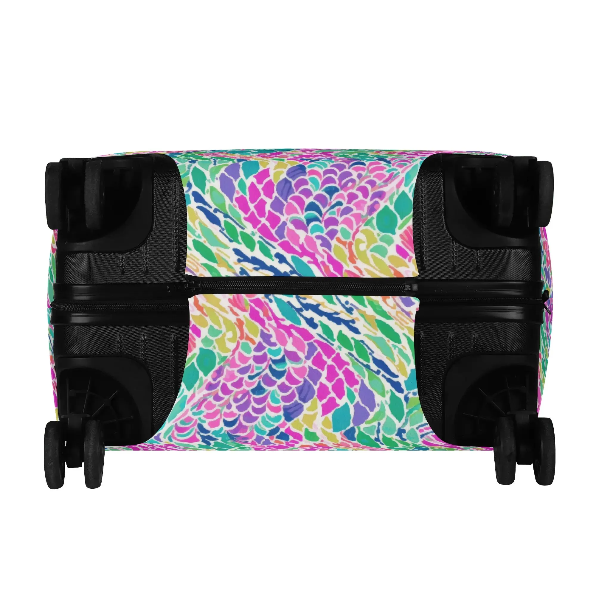 Enchanted Waves: Rainbow Mermaid Dancing in the Sea Luggage Protector and Cover 4 Sizes