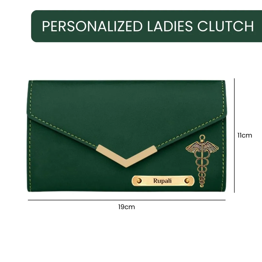 Exquisite Women Personalized Purse with Dr. Charm - Green