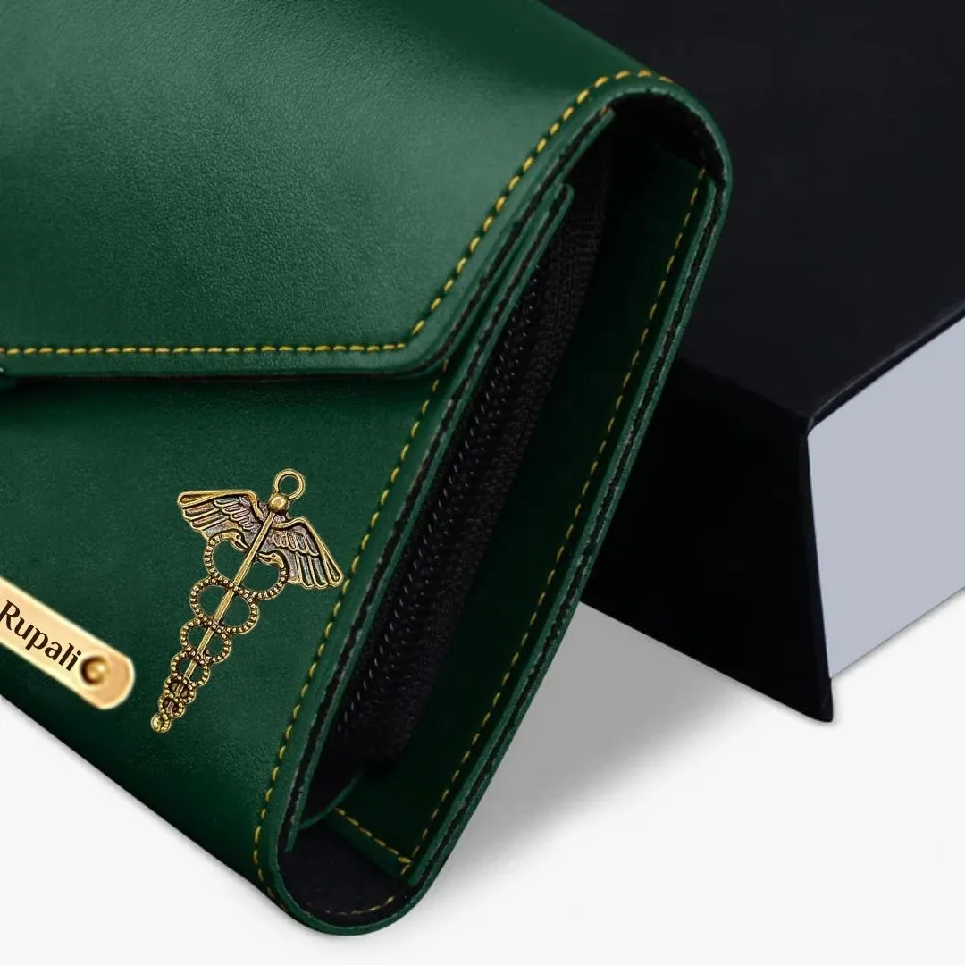 Exquisite Women Personalized Purse with Dr. Charm - Green