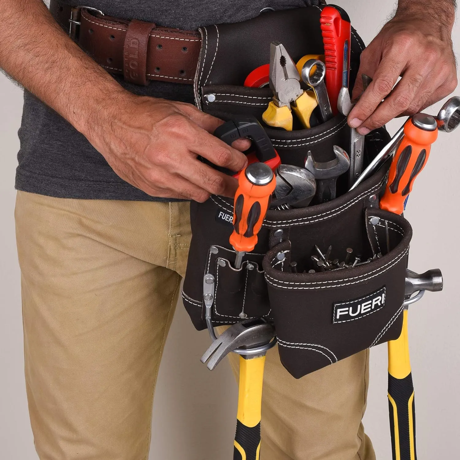 FUERI 10-Pocket Tool Pouch (Black)