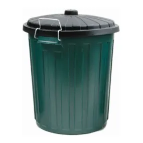 Garbage Bin with Lid, Green, 73lt