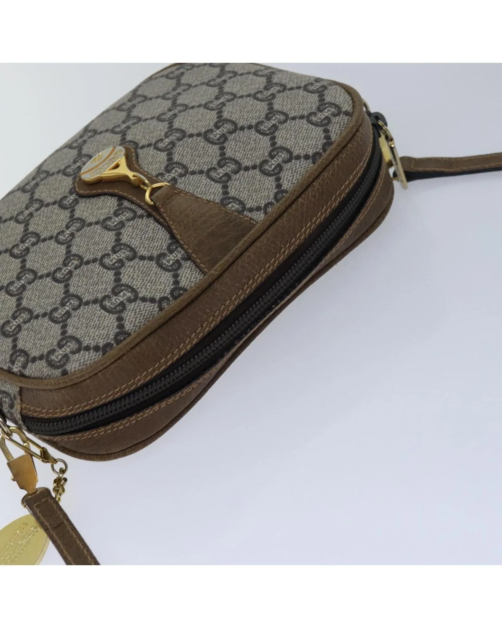 GG Plus Supreme Shoulder Bag PVC Leather Detailing
