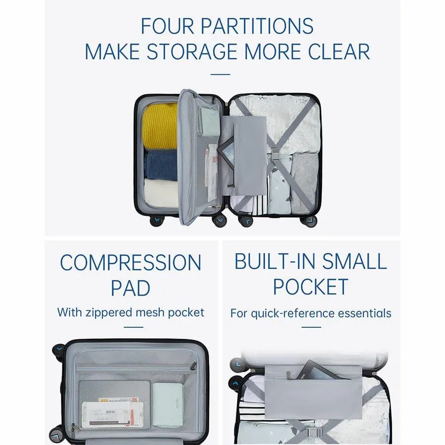Globetrotter 20" Hardside Rolling Carry-on Stylish Suitcase