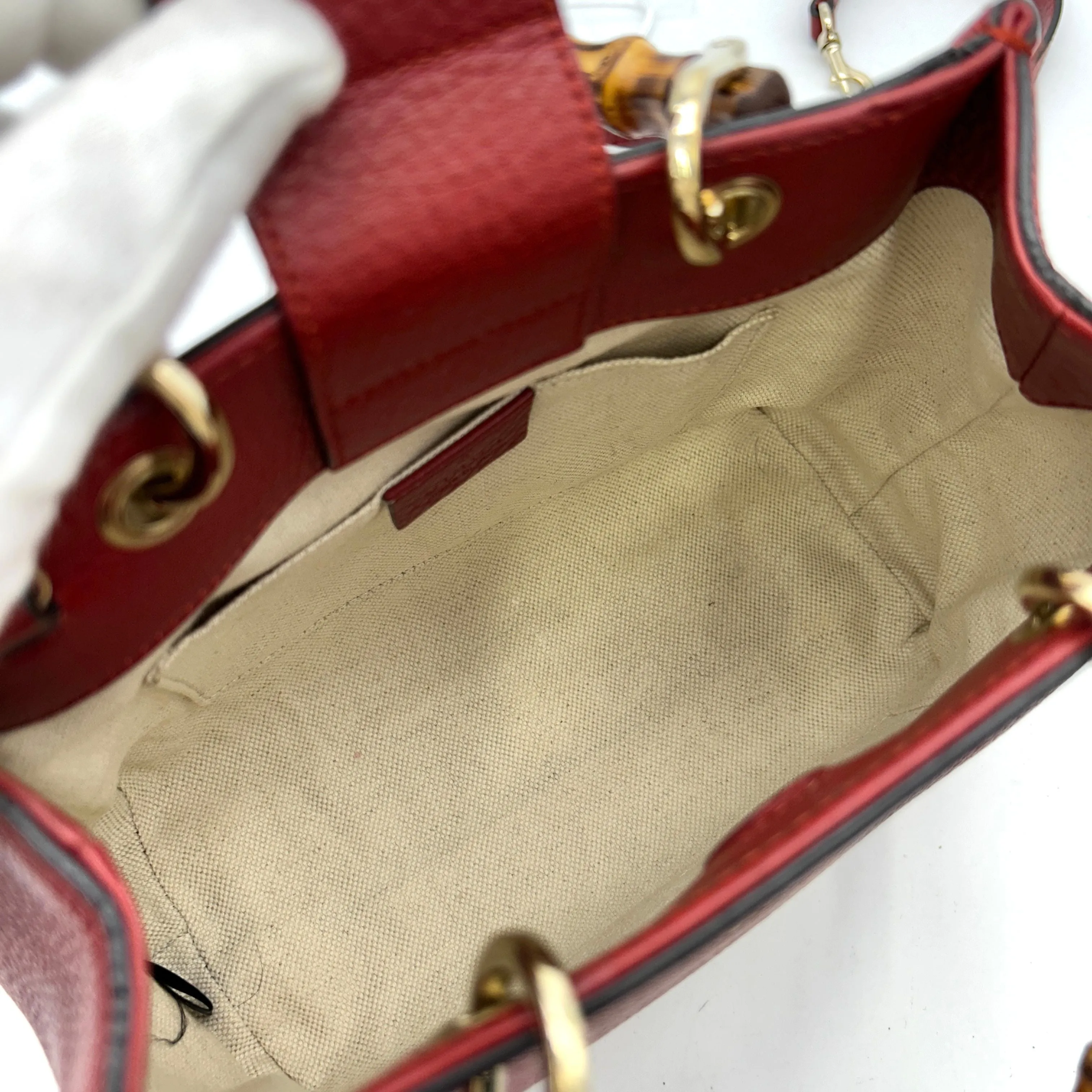 Gucci Mini Bamboo Shopper Tote - Red Totes, Handbags LA9604