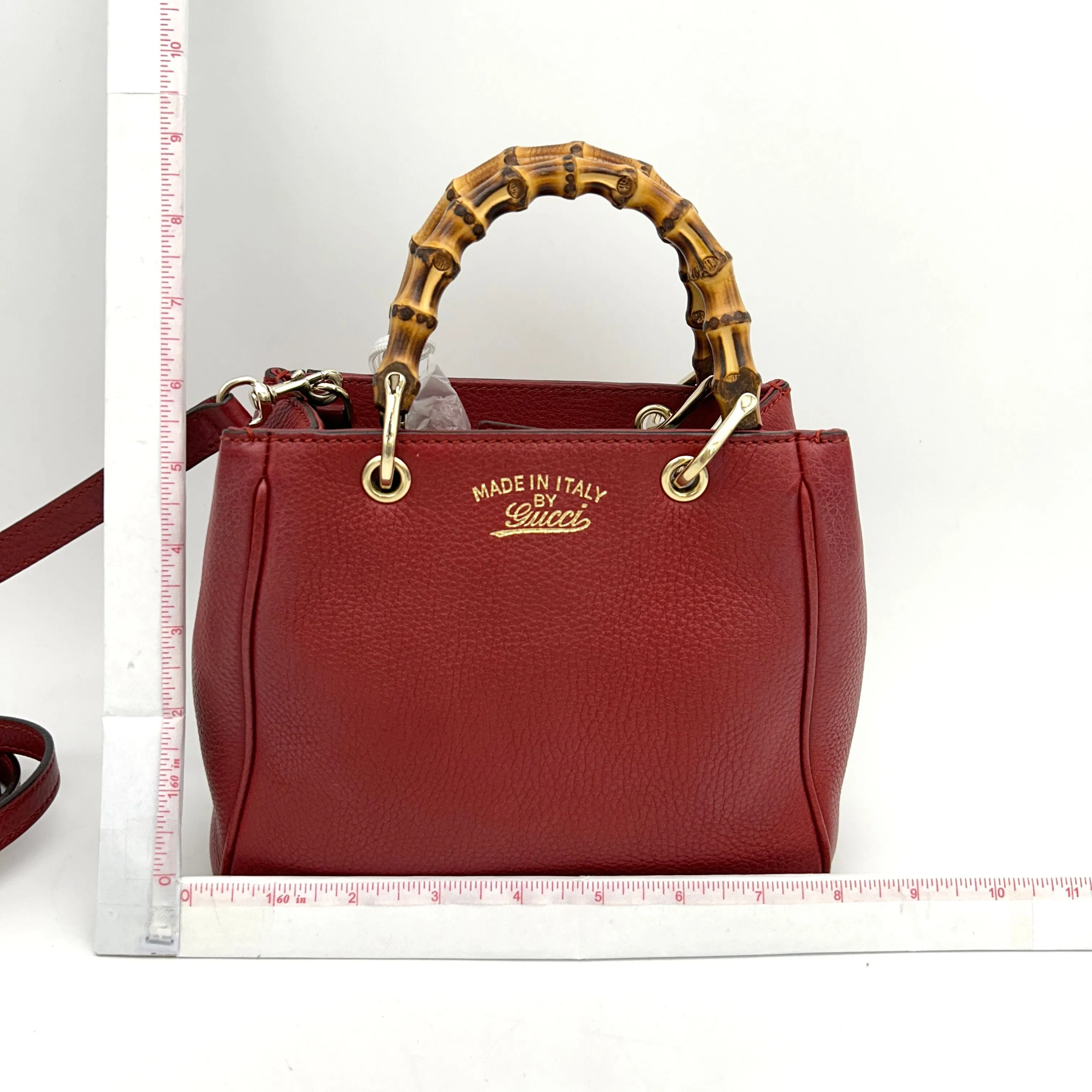 Gucci Mini Bamboo Shopper Tote - Red Totes, Handbags LA9604