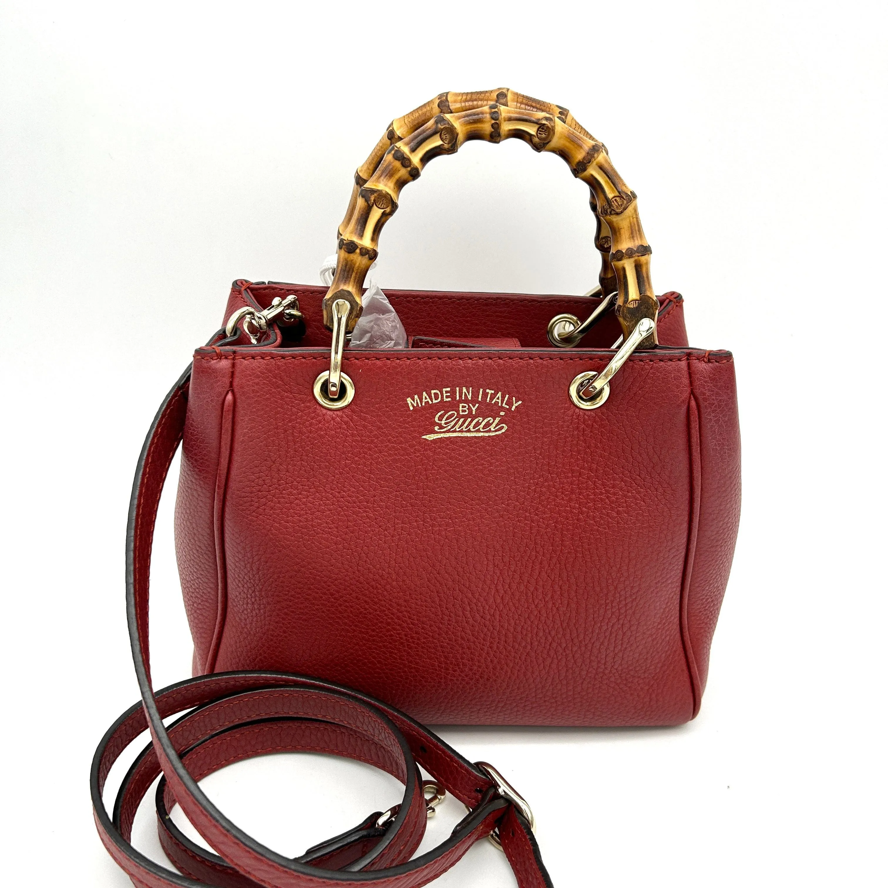 Gucci Mini Bamboo Shopper Tote - Red Totes, Handbags LA9604