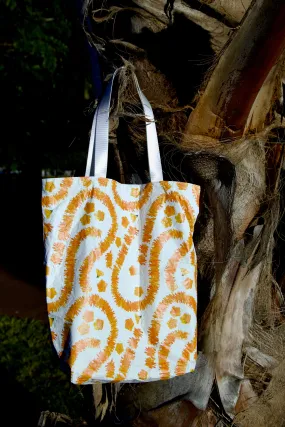 Hawaii Tote HNL Designs - Ilima Leis & Pili Grassn (Reversible)