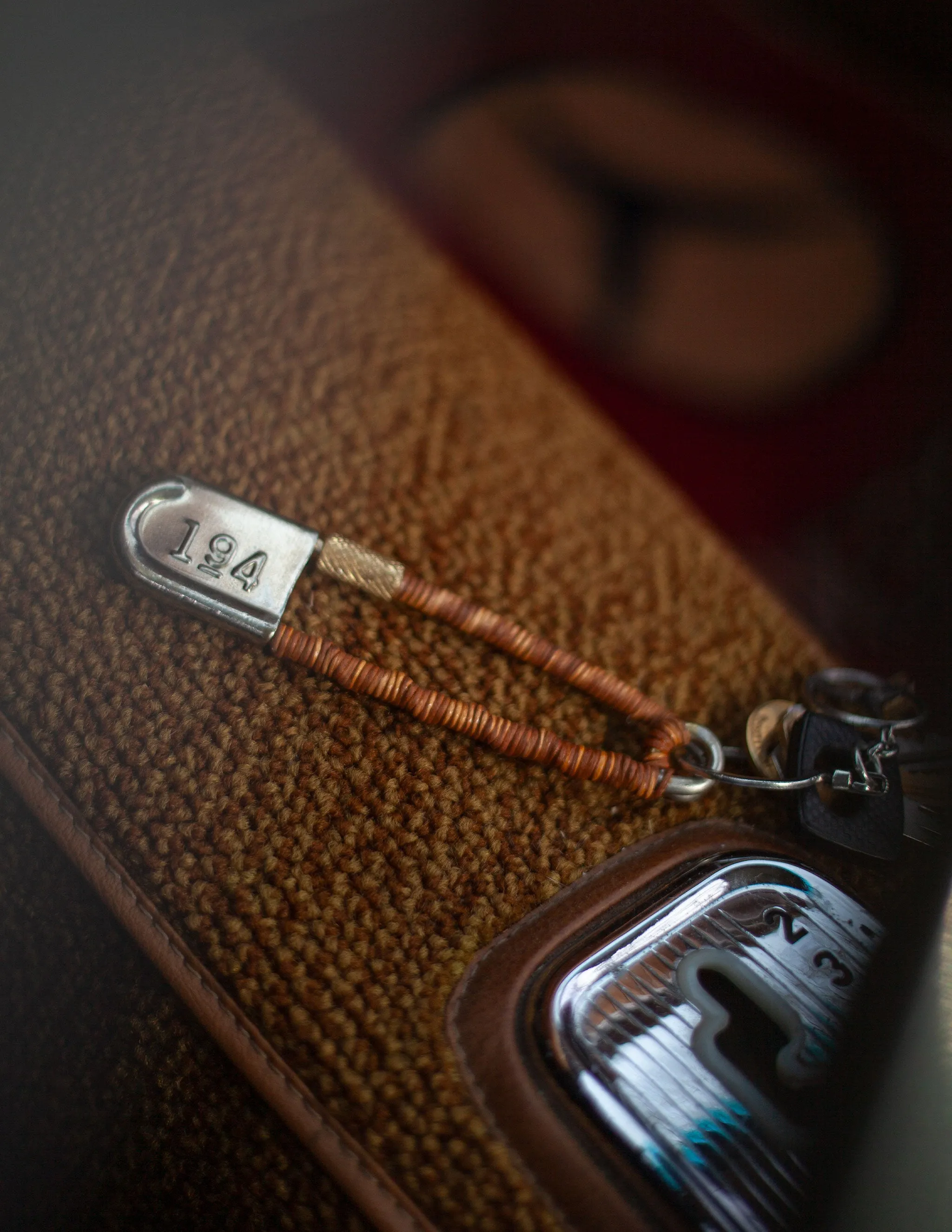 Helio Ascari Leather Wrapped Vintage Military Safety Pin