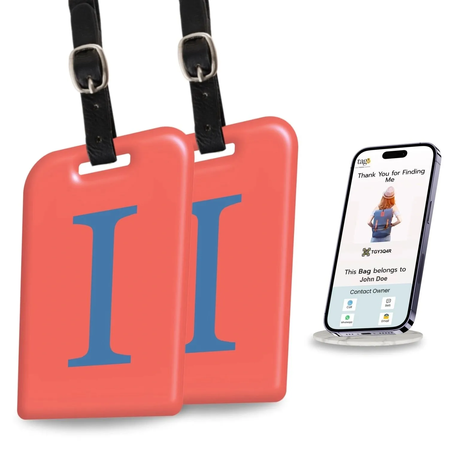 Initials Bag tag I
