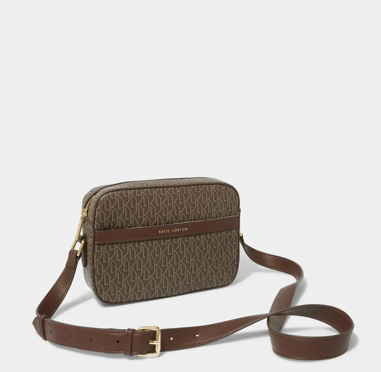 Katie Loxton Signature Crossbody Bag - Chocolate